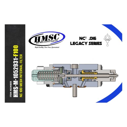 Replacement for Nordson® 1052931 Legacy NC² module with 100 mesh filter and self-cleaning .016 nozzle