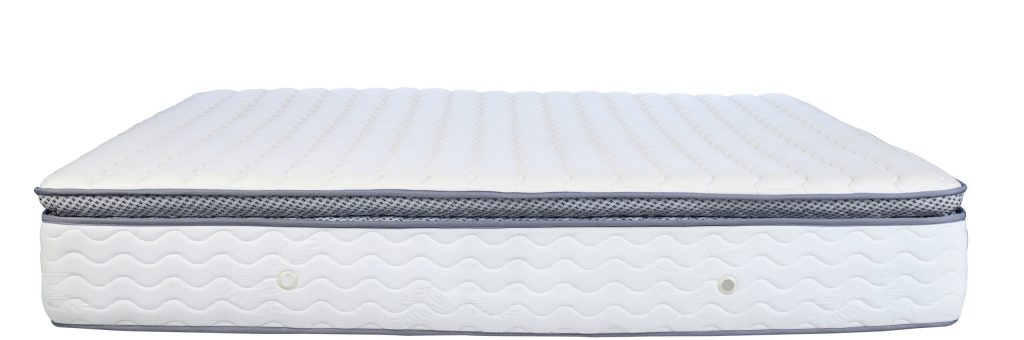 A comfortable mattress with multiple layers, covered in a soft fabric. The mattress is designed to provide optimal support and comfort for a restful sleep experience.